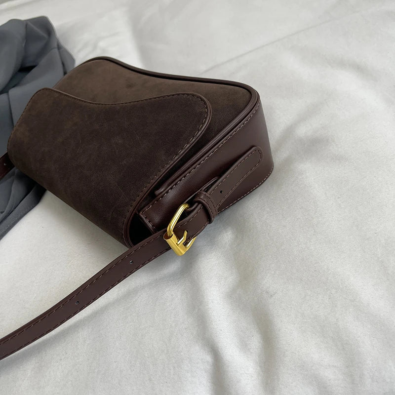 Small Vintage Faux Leather Underarm Bag