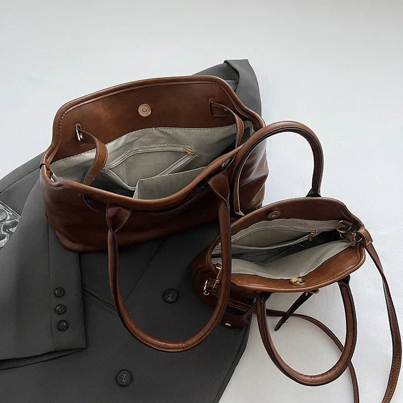 Hasp Cell Phone Pocket Shoulder Bags