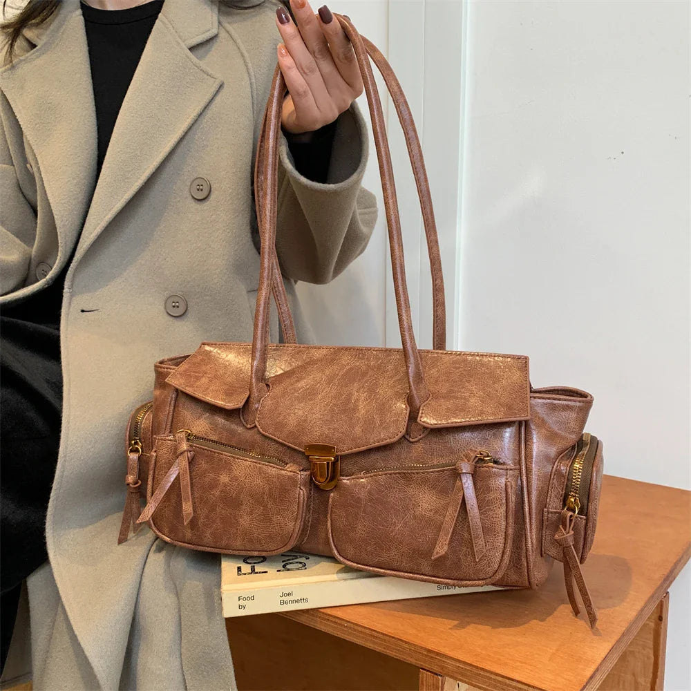 Multi Pockets Large Capacity Satchels Handbags