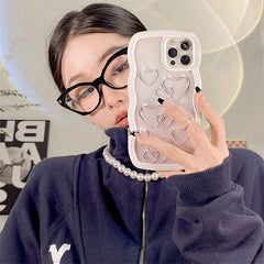 Silver Hearts iPhone Case