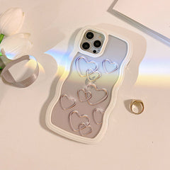 Silver Hearts iPhone Case