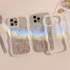 Silver Hearts iPhone Case