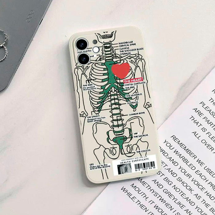 Skeleton Heart iPhone Case