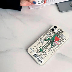 Skeleton Heart iPhone Case