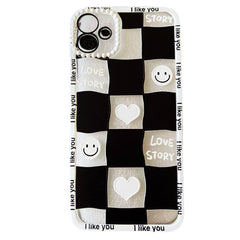 Smiley Checkered iPhone Case