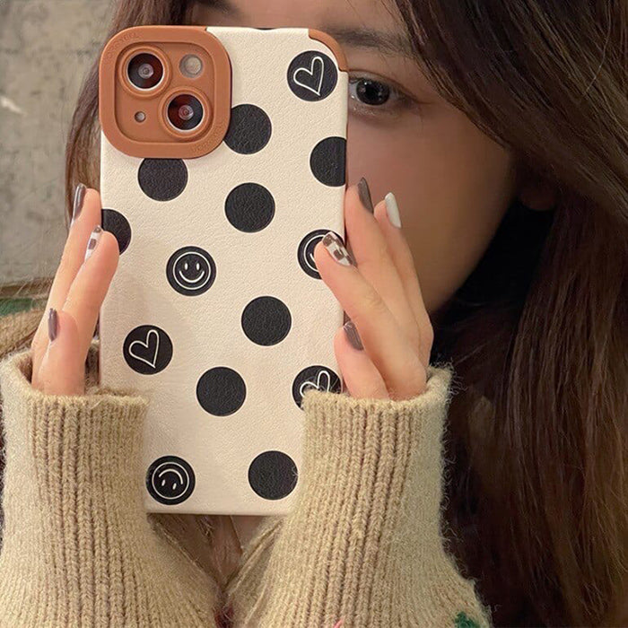 Smiley Dot Print iPhone Case