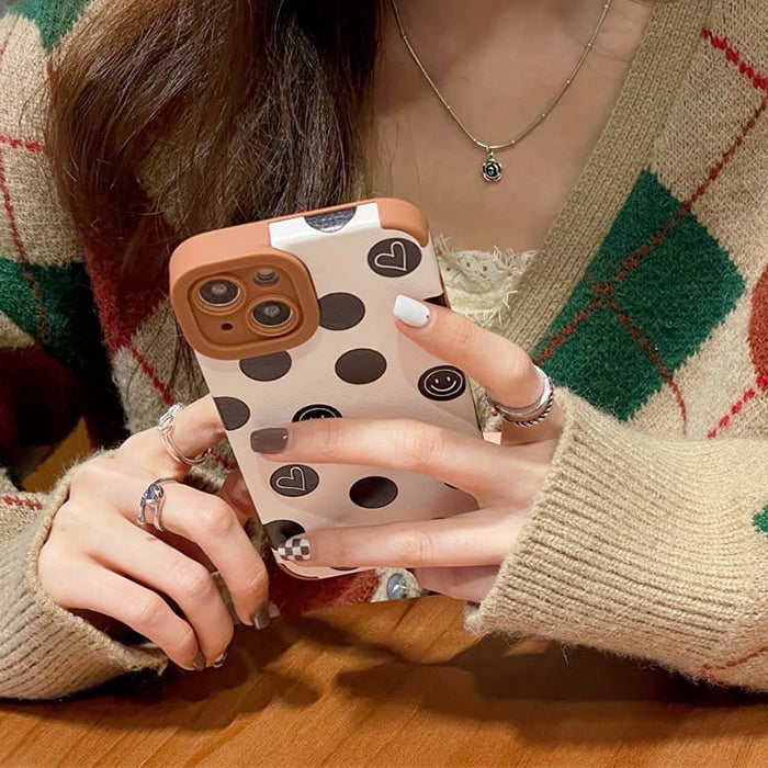 Smiley Dot Print iPhone Case