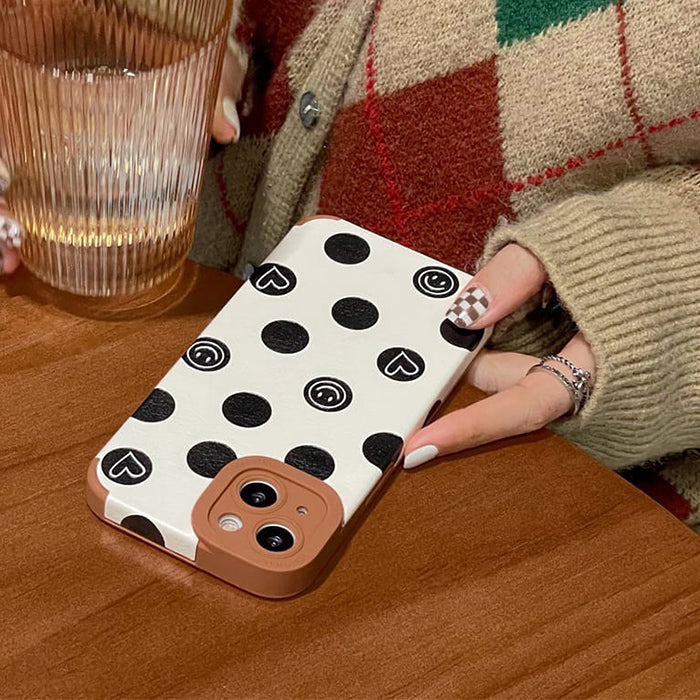 Smiley Dot Print iPhone Case