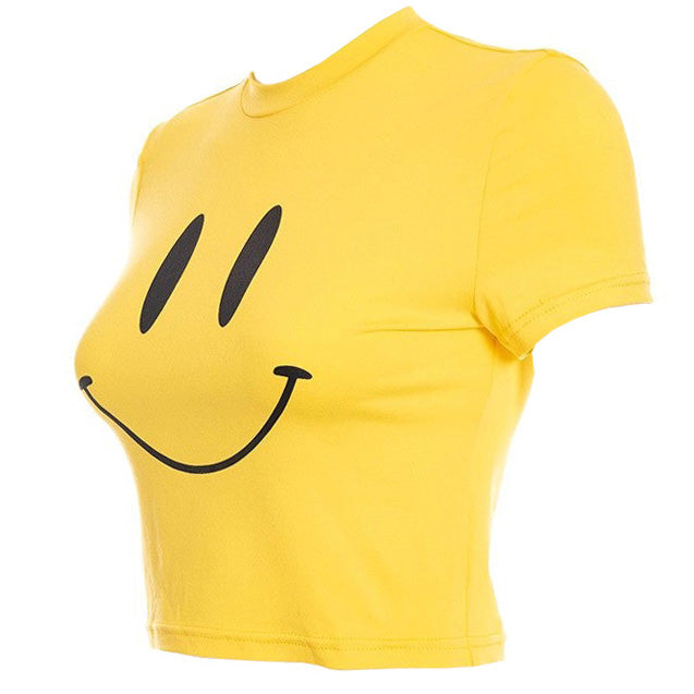 Smiley Face Crop Top