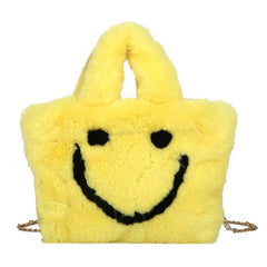 Smiley Face Fuzzy Handbag