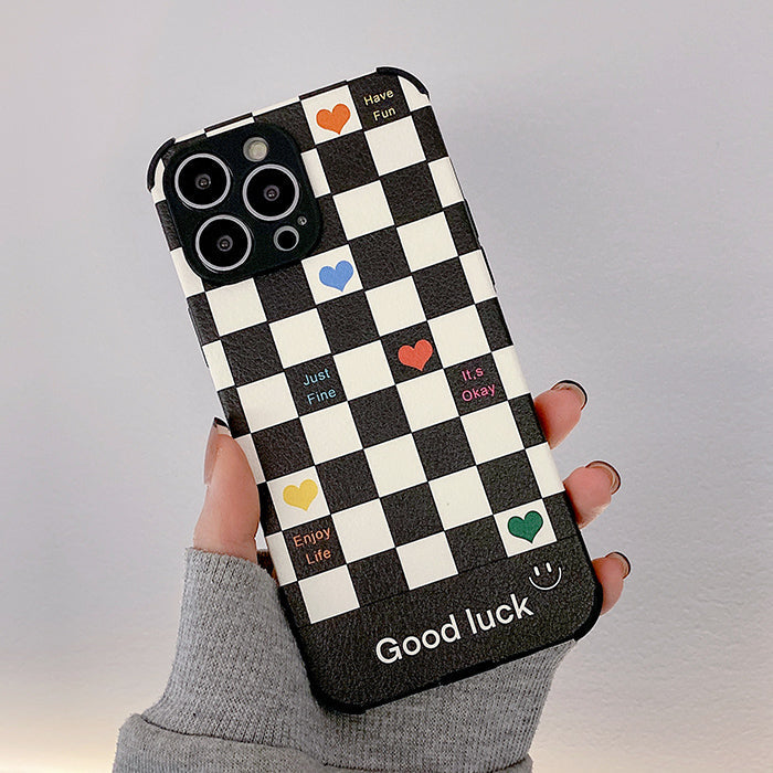 Smiley Houndstooth iPhone Case