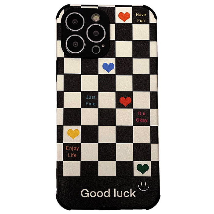 Smiley Houndstooth iPhone Case