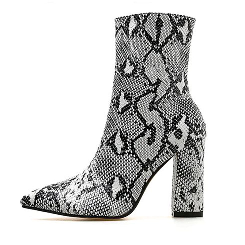 Snakeskin Ankle Boots