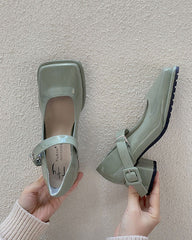 Square Toe Mary Jane Sandals