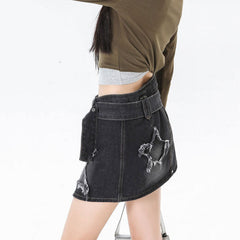 Star Girl Denim Skirt