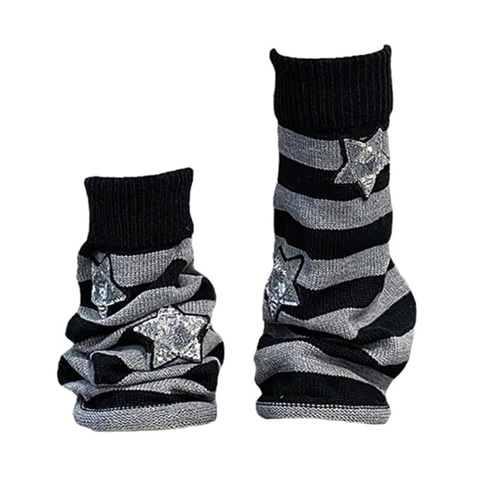 Stars Striped Leg Warmers