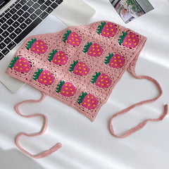 Strawberry Crochet Hair Scarf