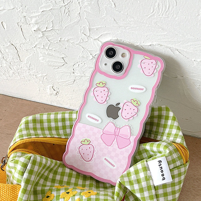 Strawberry Wave iPhone Case