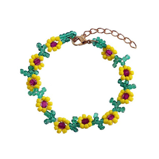 Sunflower Beaded Necklace