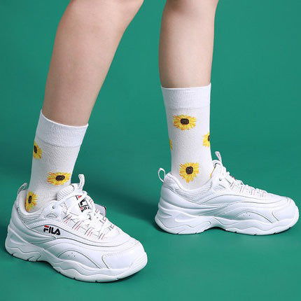 Sunflower Print Socks