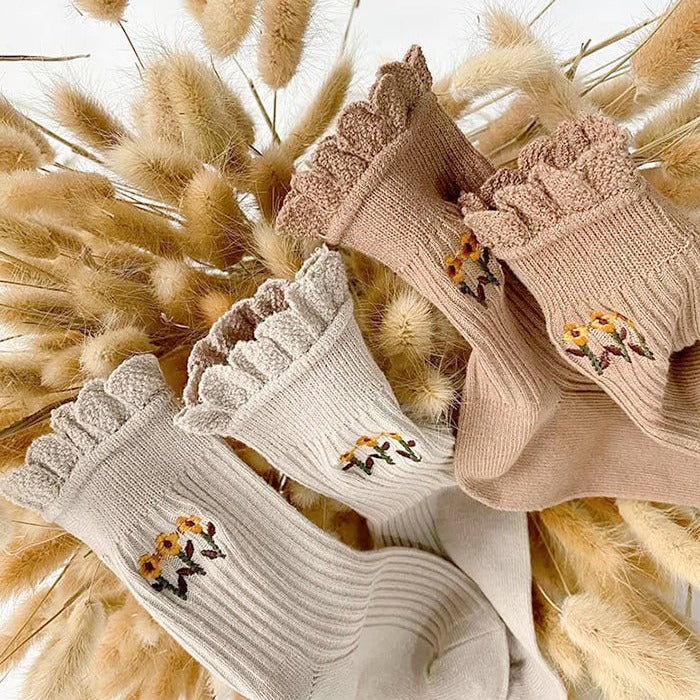 Sunflower Ruffles Socks