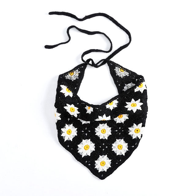 Sunflower Сrochet Hair Scarf