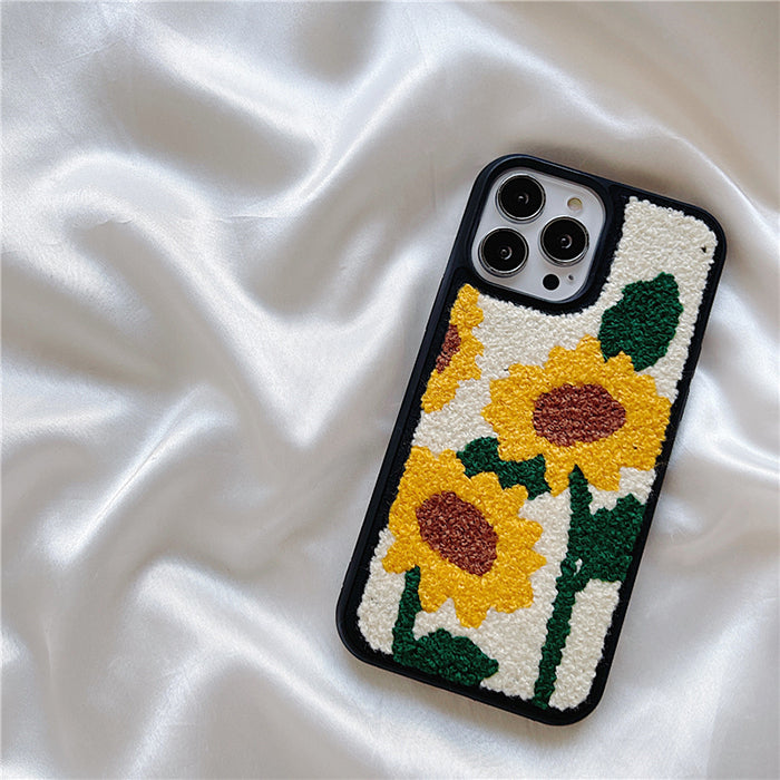 Sunflowers Fuzzy iPhone Case