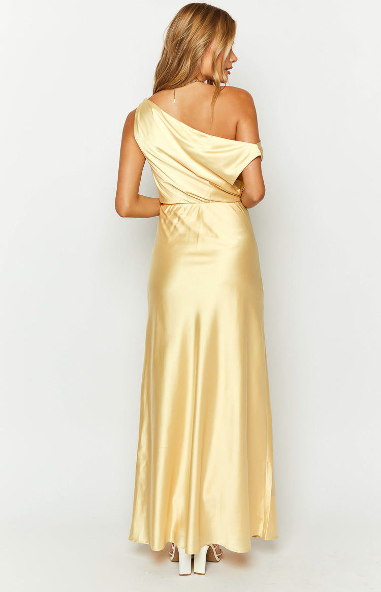 Sunshine Elegance Yellow Formal Maxi Dress – Vivuki