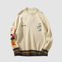 Van Gogh Painting Print Knit Sweater