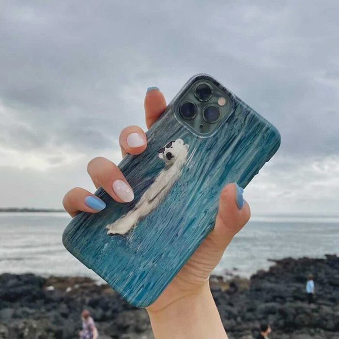 Swimming Bear iPhone Case