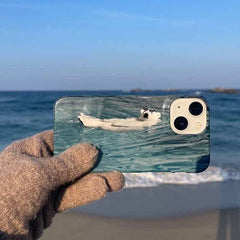 Swimming Bear iPhone Case