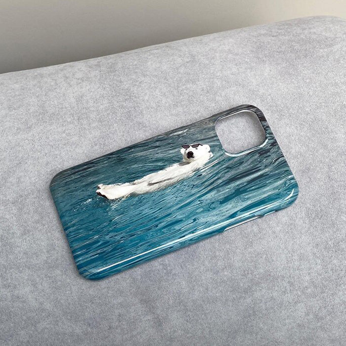 Swimming Bear iPhone Case