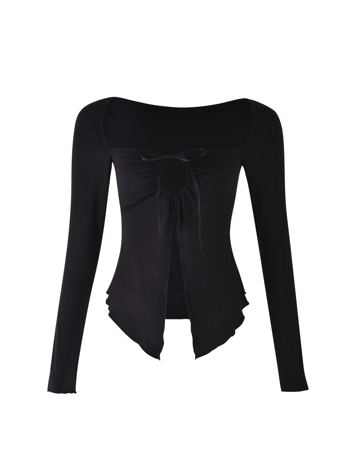 Jersey Long Sleeve Top Hoop Knot