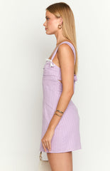 Taylor Lilac Tie Back Mini Dress
