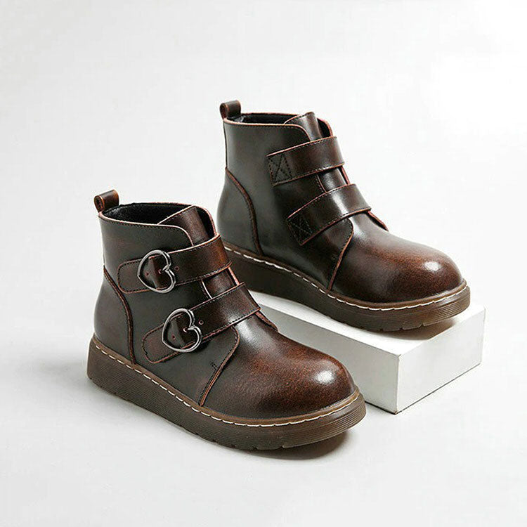 Teen Craft Heart Buckle Boots