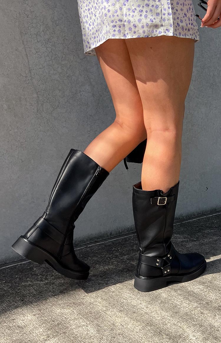 Therapy Edge Black Biker Boots