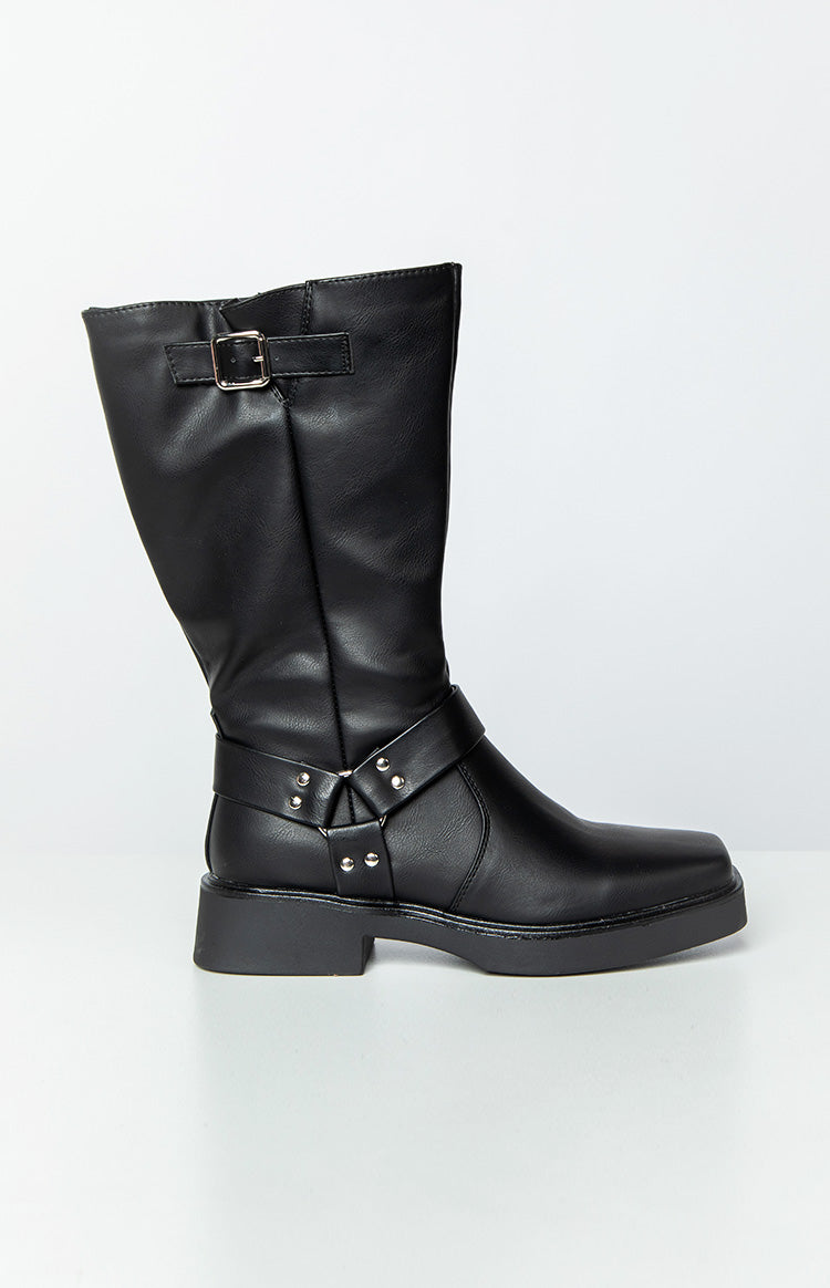 Therapy Edge Black Biker Boots