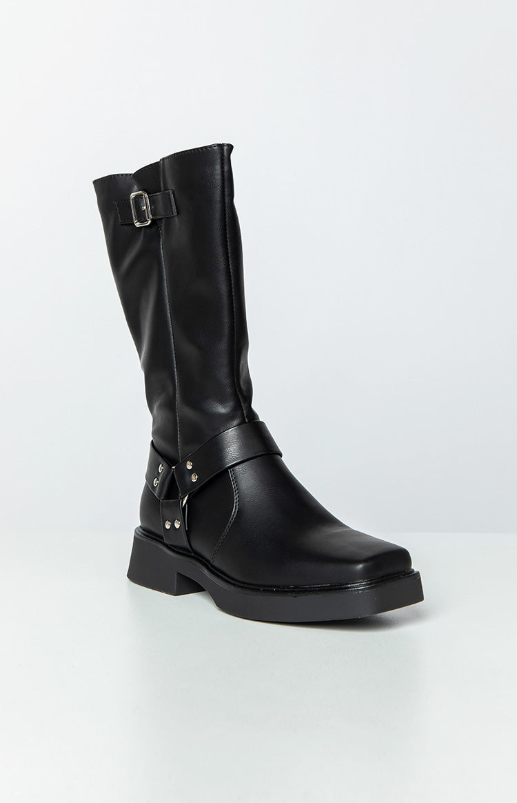 Therapy Edge Black Biker Boots