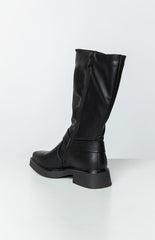 Therapy Edge Black Biker Boots