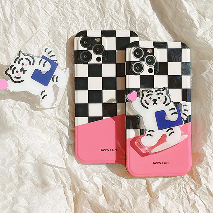 Tiger Plaid iPhone Case