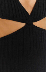 Toni Black Cut Out Mini Dress