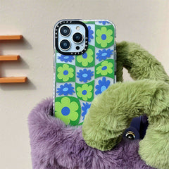 Trippy Flower Checker iPhone Case