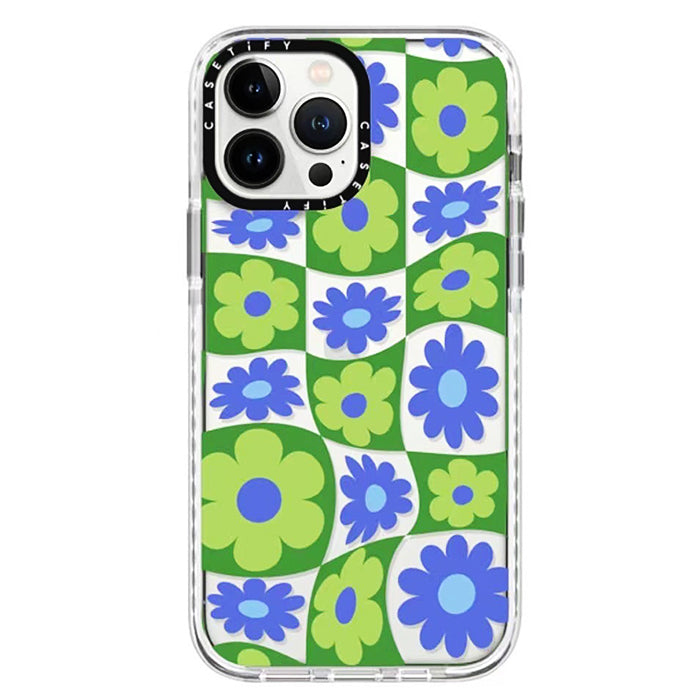 Trippy Flower Checker iPhone Case