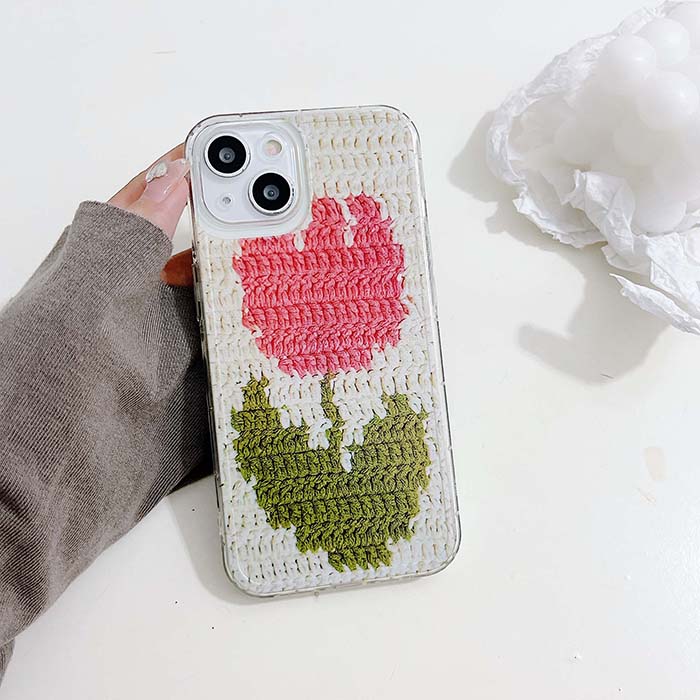 Tulip Crochet iPhone Case