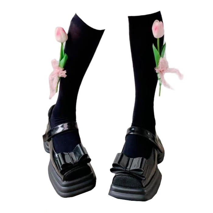 Tulip Flower Tube Socks