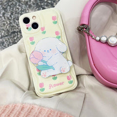 Tulip Puppy iPhone Case