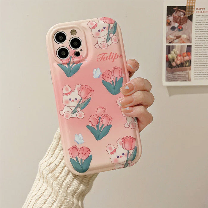 Tulips Bunny iPhone Case