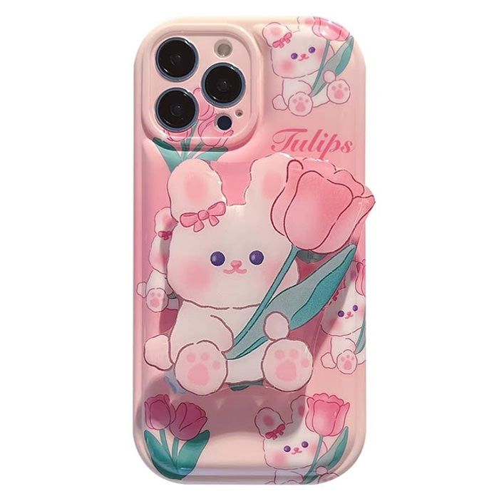 Tulips Bunny iPhone Case