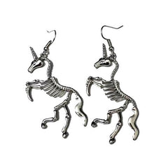 Unicorn Skeleton Earrings