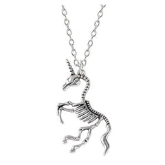 Unicorn Skeleton Pendant Necklace